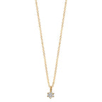 Collana Oro giallo 750/18 carati Diamante 0.05 ct, w-si 42-45 cm