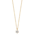 Collana Oro giallo 750/18 carati Diamante 0.10 ct, w-si 42-45 cm