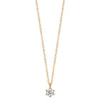 Collana Oro giallo 750/18 carati Diamante 0.10 ct, w-si 42-45 cm