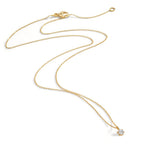 Collana Oro giallo 750/18 carati Diamante 0.10 ct, w-si 42-45 cm