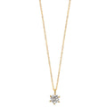 Collana Oro giallo 750/18 carati Diamante 0.25 ct, w-si 42-45 cm