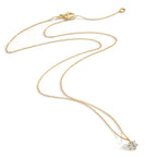 Collana Oro giallo 750/18 carati Diamante 0.25 ct, w-si 42-45 cm