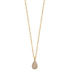 Collana Oro giallo 750/18 carati Diamante 0.04 ct, 9 pietra, w-si 42-45 cm