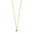 Collana Oro giallo 750/18 carati Diamante 0.03 ct, w-si 42-45 cm