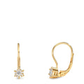 Orecchini Oro giallo 750/18 carati Diamante 0.17 ct, 2 pietra, w-si