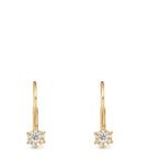 Orecchini Oro giallo 750/18 carati Diamante 0.17 ct, 2 pietra, w-si