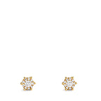Orecchini a bottone Oro giallo 750/18 carati Diamante 0.17 ct, 2 pietra, w-si Ø4.5 mm