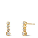 Orecchini Oro giallo 750/18 carati Diamante 0.27 ct, 8 pietra, w-si
