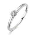 Anello Oro bianco 750/18 carati Diamante 0.06 ct, 7 pietra, w-si