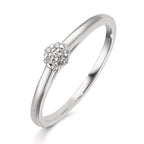 Anello Oro bianco 750/18 carati Diamante 0.06 ct, 7 pietra, w-si