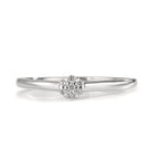 Anello Oro bianco 750/18 carati Diamante 0.06 ct, 7 pietra, w-si