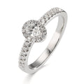 Anello Oro bianco 750/18 carati Diamante 0.37 ct, w-si