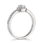 Anello Oro bianco 750/18 carati Diamante 0.37 ct, w-si