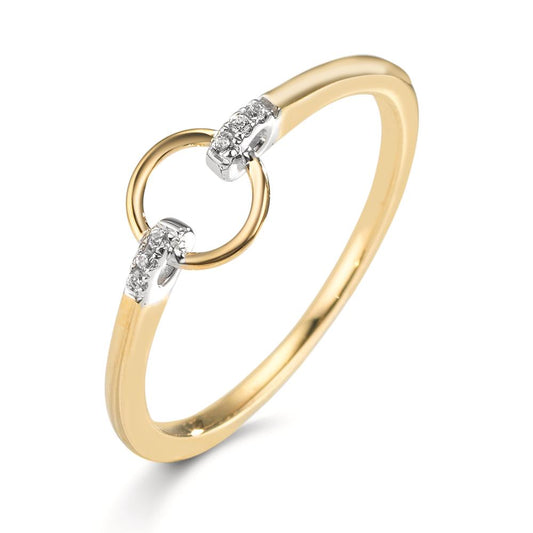 Anello Oro giallo 375/9K Zirconia 6 pietra