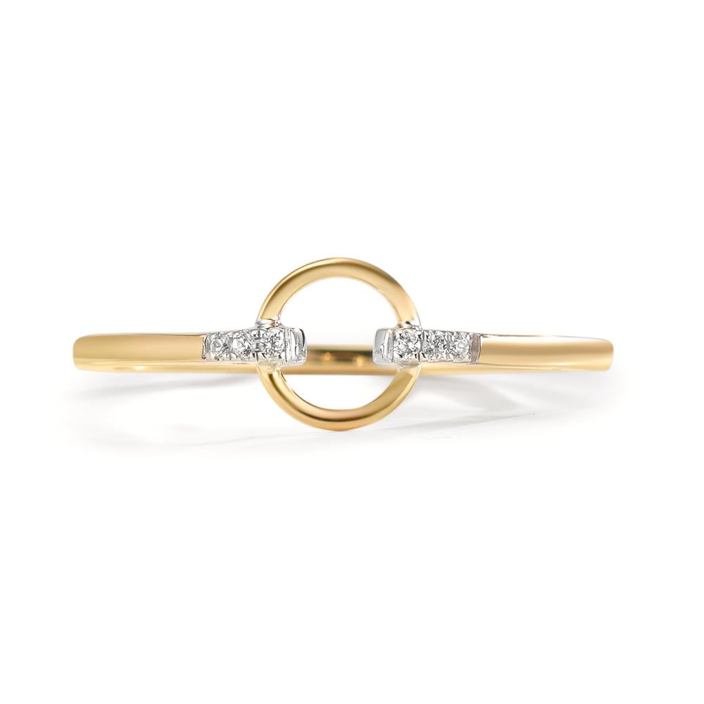 Anello Oro giallo 375/9K Zirconia 6 pietra