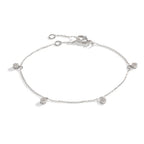 Bracciale Oro bianco 750/18 carati Diamante 0.24 ct, 28 pietra, w-si