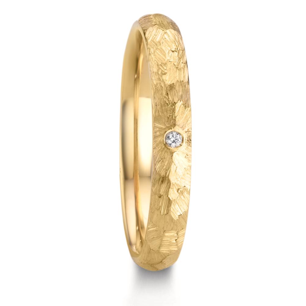 Anello del partner Oro giallo 750/18 carati Diamante 0.014 ct, w-si