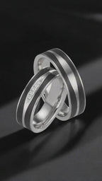 Anello del partner Platino 950, Carbonio