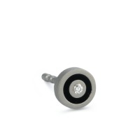 Orecchini a bottone 1 pz Titanio Diamante 0.01 ct, w-si Ø5 mm-529503