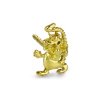 Orecchini a bottone 1 pz Oro giallo 750/18 carati Drago-531307