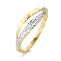 Anello Oro giallo 750/18 carati Diamante bianco, 0.06 ct, 12 pietra, [Brillant], w-si-583580