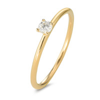 Anello solitario Oro giallo 750/18 carati Diamante 0.10 ct, w-si-584218