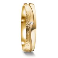 Anello del partner Oro giallo 750/18 carati Diamante 0.01 ct, w-si-585064
