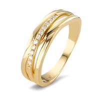Anello Oro giallo 750/18 carati Diamante 0.06 ct, 11 pietra, w-si-590781