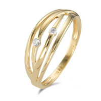 Anello Oro giallo 750/18 carati Diamante 0.05 ct, 2 pietra, w-si-590871