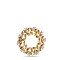 Ciondolo Oro giallo 750/18 carati Diamante 0.08 ct, 10 pietra, [Brillant], w-si bicolore Ø17 mm-594949