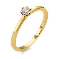 Anello solitario Oro giallo 750/18 carati Diamante 0.15 ct, w-si-597353