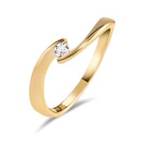 Anello solitario Oro giallo 750/18 carati Diamante 0.06 ct, w-si-602439